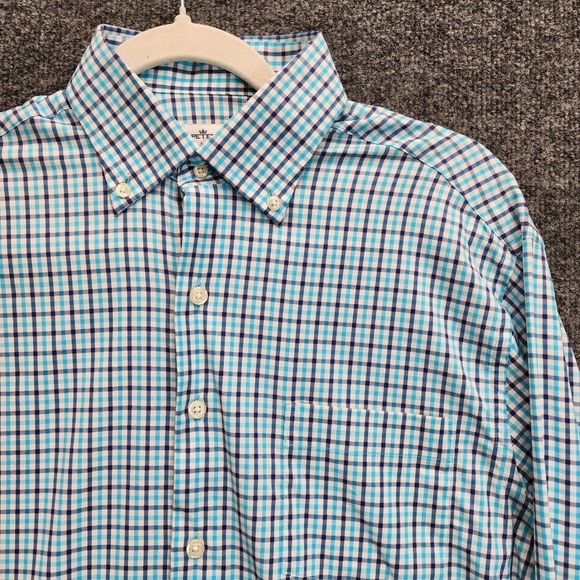 Peter Millar Other - Peter Millar Summer Comfort Mens Performance Plaid Button Down Golf Shirt Small